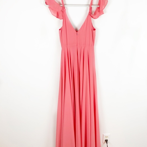 Lulu’s Romantic Fantasy Coral Pink Maxi Dress - Picture 6 of 6